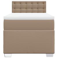Boxspring met matras kunstleer cappuccinokleurig 90x190 cm - thumbnail