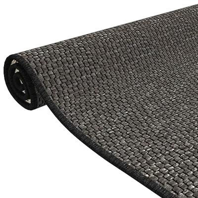 VidaXL Tapijtloper sisal-look 80x150 cm antracietkleurig