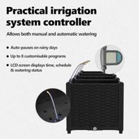 Tuin Bloempot 4 pcs Zwart Staal - thumbnail