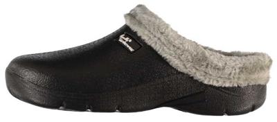 Apollo tuinklompen dames rubber/imitatiebont zwart Apollo tuinklompen dames rubber/imitatiebont zwart