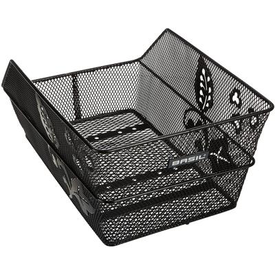 BASIL Fietsmand cento flower 45 x 31 x 21 cm - zwart