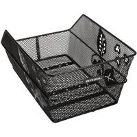 Basil cento flower- fietsmand - achterop - zwart - thumbnail