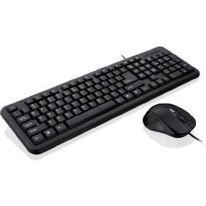 iBox OFFICE KIT II toetsenbord Inclusief muis USB QWERTY Engels Zwart