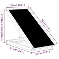 Hondenloopplank 70x35 cm massief vurenhout grijs - thumbnail