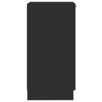 Schoenenkast 30x35x70 cm bewerkt hout zwart - thumbnail