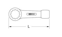 KS Tools 5170922 517.0922 Slagringsleutel Sleutelbreedte (metrisch) 22 mm - thumbnail