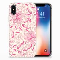 Apple iPhone X | Xs | TPU Case | Pink Flowers - thumbnail