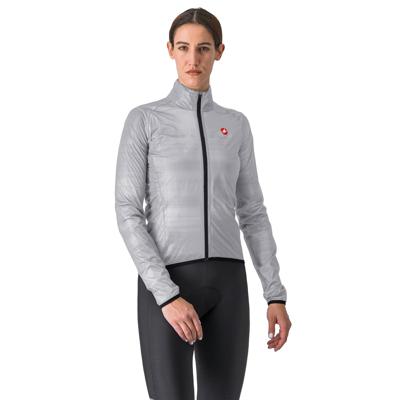 Castelli Squall shell fietsjack silver gray/black dames M Castelli Squall shell fietsjack silver gray/black dames M
