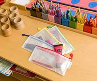 Opbergtas Tarifold met rits 250x115mm PVC rood | 8 stuks - thumbnail