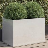 VidaXL Plantenbak 62x40x39 cm roestvrij staal zilverkleurig - thumbnail