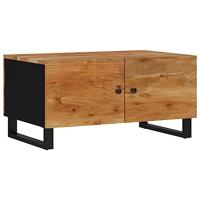 Salontafel 80x50x40 cm massief acaciahout en bewerkt hout - thumbnail