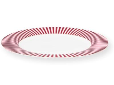 Pip Studio Royal Stripes Dinerbord Donkerroze 26.5cm Pip Studio Royal Stripes Dinerbord Donkerroze 26.5cm