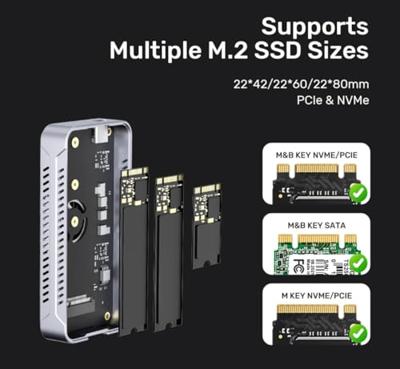 UNITEK SSD M2 NVME USB4 40GBPS BEHUIZING + KOELING