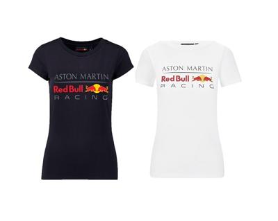 Red Bull Racing Womens Large Logo Tee 2-Pack - Maat XS - Kleur: WitBlauw | Soccerfanshop