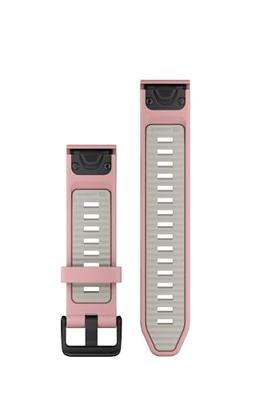 Garmin QuickFit, 20mm Dust Rose/mist grijze siliconen band