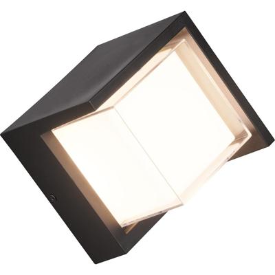 LED Wandlamp Buitenverlichting 8W Warm Wit 3000K Vierkant Antraciet