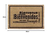 Deurmat EDM 74773 Bruin Zwart Intense licht Kastanjebruin 2/8-negro azulado 60 x 40 cm Rechthoekig - thumbnail