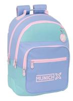 Schoolrugzak Munich Mellow Blauw Roze Celeste 32 x 42 x 15 cm - thumbnail