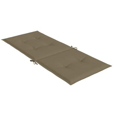 VidaXL Stoelkussens 4 st hoge rug 120x50x4 cm stof gemêleerd taupe