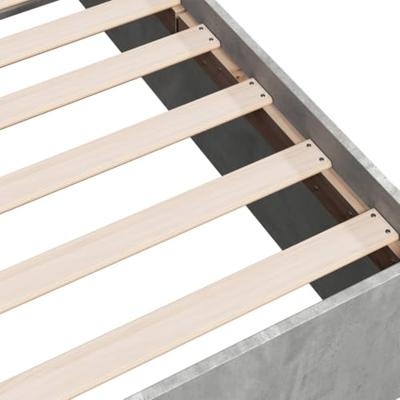 Bedframe bewerkt hout betongrijs 150x200 cm