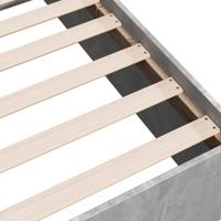 Bedframe bewerkt hout betongrijs 150x200 cm - thumbnail