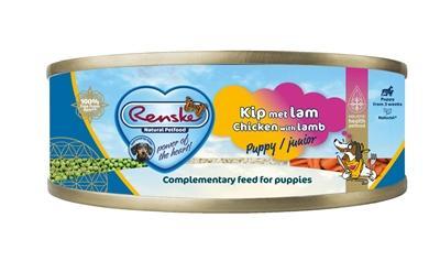 Renske Puppy vers bereid kip met lam natvoer hond (blikjes) 1 tray (24 x 95 g)