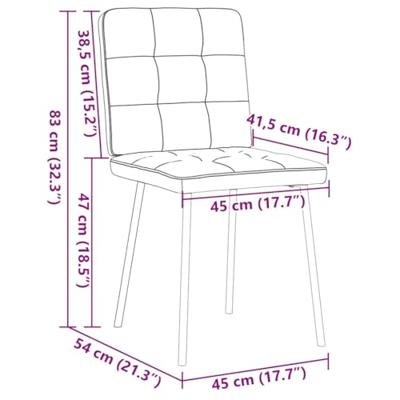 Eetkamerstoelen 6 st fluweel donkergrijs