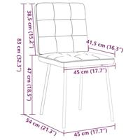 Eetkamerstoelen 6 st fluweel donkergrijs - thumbnail