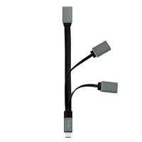 LogiLink UA0315 UA0315 USB-hub 3 poorten USB-A USB 3.1 Gen1 5 GBit/s Met USB-C stekker Zwart, Grijs - thumbnail