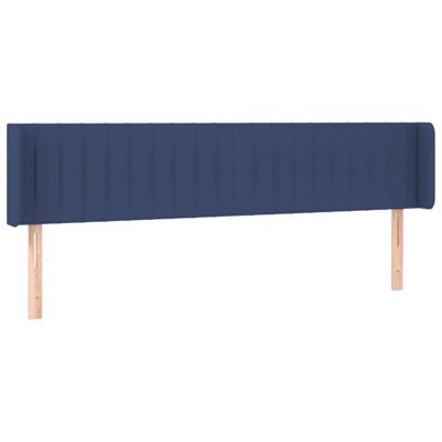 Hoofdbord met randen 183x16x78/88 cm stof blauw