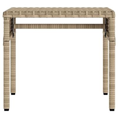 Ligbed met luifel en tafel poly rattan beige Ligbed met luifel en tafel poly rattan beige