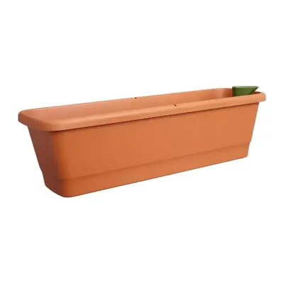 Elho Noa Balconiere L - Bruin - L 65 x B 20 x H 18 cm - Buitenbalkon - 100% gerecycled