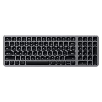SATECHI Compact Verlicht Bluetooth Toetsenbord - Draadloos Bluetooth 5.0 & Multi-Apparaat Sync - Voor M2/M1 Macbook Pro/Air, M2/ M1 iPad Pro/Air, M2 Mac Mini, iMac M1 (Layout DE Duits)