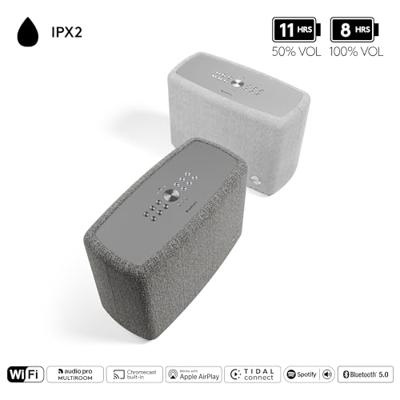 Audio Pro A15 Draagbare Smart Multiroom Wifi speaker Grijs - thumbnail