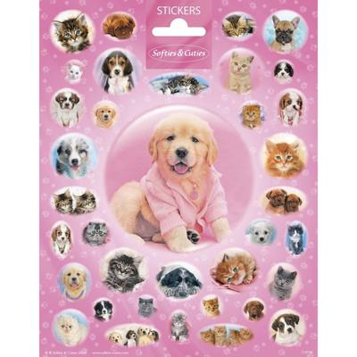 Totum Stickervel cutie puppies en kittens