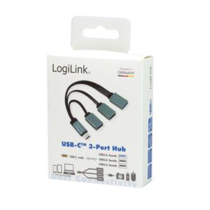 LogiLink UA0315 USB 3.0 (3.1 Gen 1) Type-C 5000Mbit/s naar 3x USB A