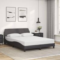 Bedframe "Dover" kunstleer grijs 140x190 cm - thumbnail