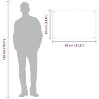 VidaXL Keuken spatscherm geel 80 x 60 cm gehard glas - thumbnail