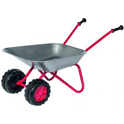 Rolly Toys Kruiwagen metaal dubbelwiel grijs/rood