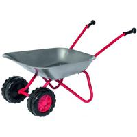 Rolly Toys Kruiwagen metaal dubbelwiel grijs/rood - thumbnail