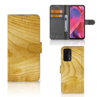 OPPO A54 5G | A74 5G | A93 5G | Book Style Case | Licht Hout - thumbnail
