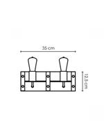 Home sweet home denton wandlamp 2L hout / burned metal - thumbnail