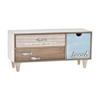 Doos-Juwelenkistje DKD Home Decor Bruin Turkoois Hout 34 x 13 x 16 cm - thumbnail