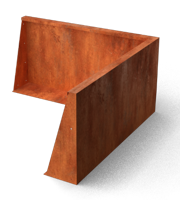 Fronta Keerwanden Cortenstaal Hoekstuk Buitenhoek 1000 x 200 x 500 mm Geroba - Geroba - thumbnail