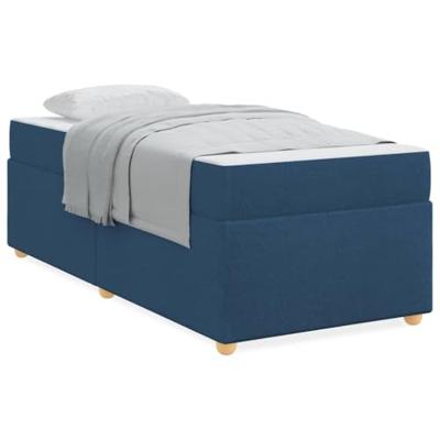 Bedframe met matras Blauw 90 x 190 cm Stof