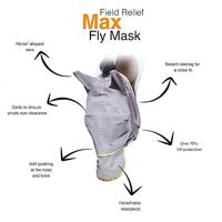 Field Relief Maxi vliegenmasker zwart maat:s - thumbnail