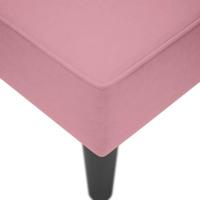 Chaise longue met rechterarmleuning fluweel roze - thumbnail