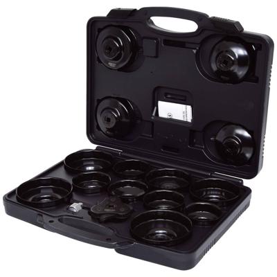 KS Tools NEW-49386 3/8 oliefiltersleutelset, 16-delig KS Tools NEW-49386 3/8 oliefiltersleutelset, 16-delig