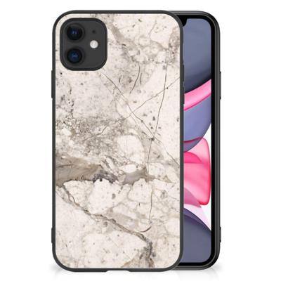 iPhone 11 Marmeren Print Telefoonhoesje Marmer Beige