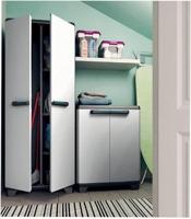 Planken KIS 9726000 0616 02 Zwart/Gris Hars Plastic 68 x 39 x 173 cm - thumbnail